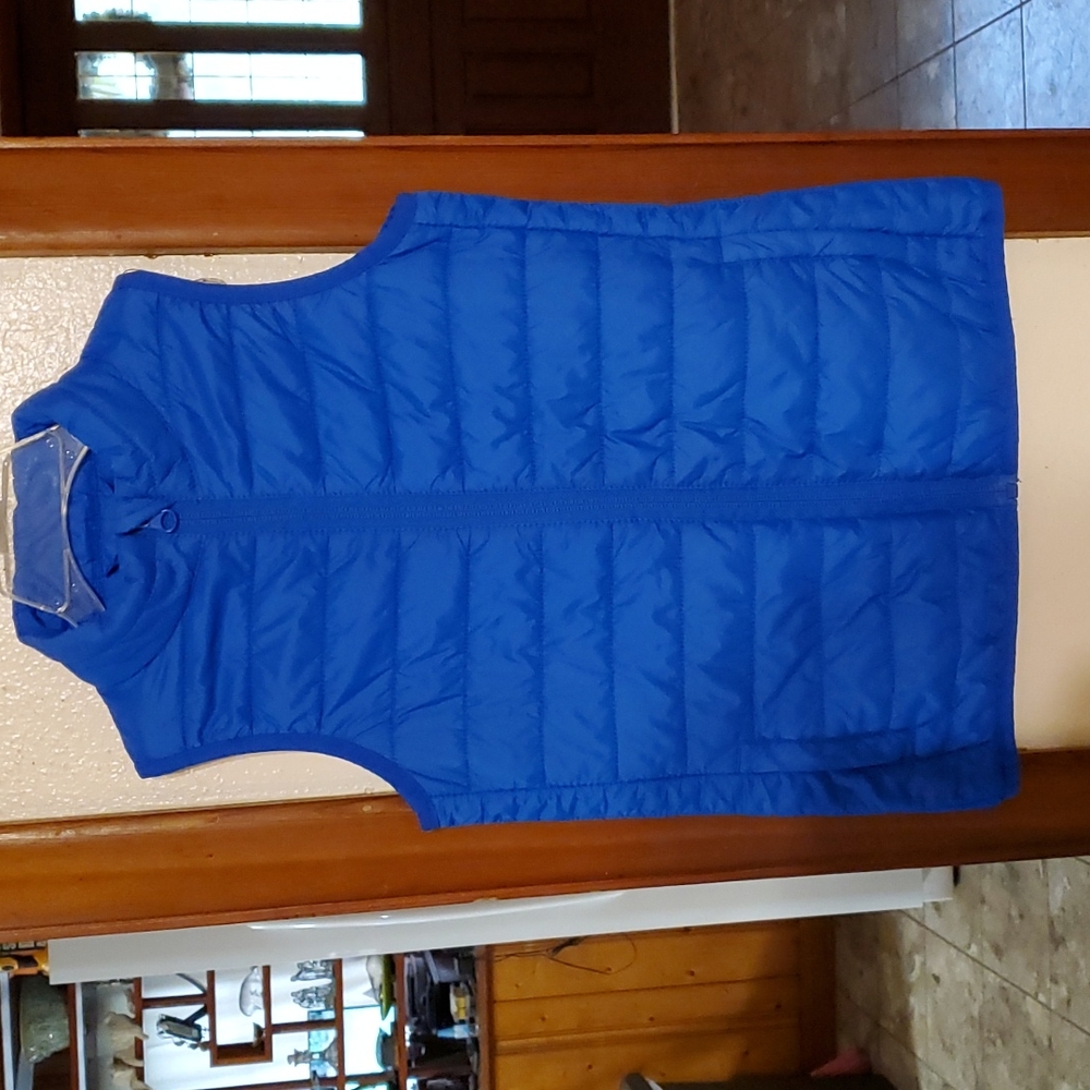 ZELOS Juniors Puffy Royal Blue Warm Winter Vest. Sz. S. EUC